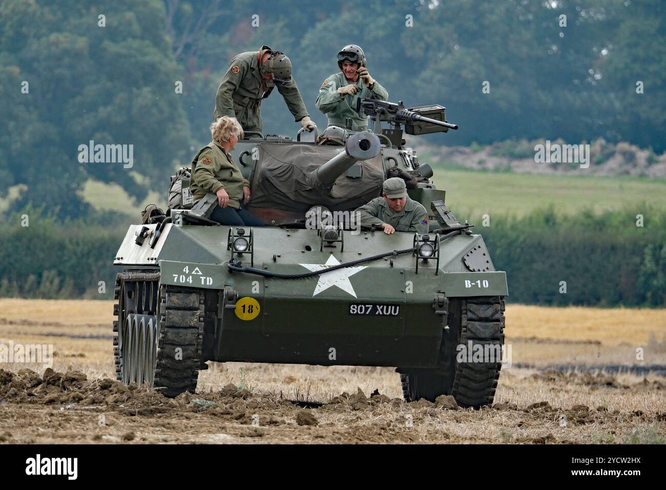 L'M18 Hellcat (ufficialmente denominato 76 mm Gun Motor Carriage M18 o M18 GMC) è un cacciacarri utilizzato dall'esercito degli Stati Uniti durante la seconda guerra mondiale Foto Stock