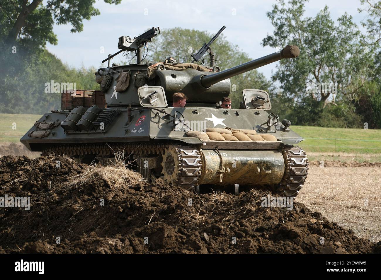 L'M18 Hellcat (ufficialmente denominato 76 mm Gun Motor Carriage M18 o M18 GMC) è un cacciacarri utilizzato dall'esercito degli Stati Uniti durante la seconda guerra mondiale Foto Stock