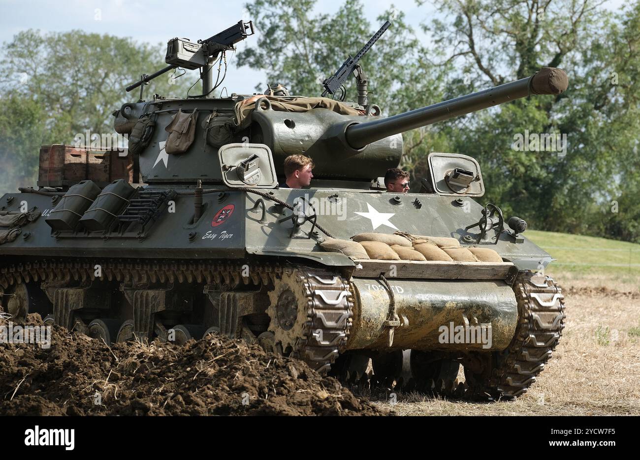 L'M18 Hellcat (ufficialmente denominato 76 mm Gun Motor Carriage M18 o M18 GMC) è un cacciacarri utilizzato dall'esercito degli Stati Uniti durante la seconda guerra mondiale Foto Stock