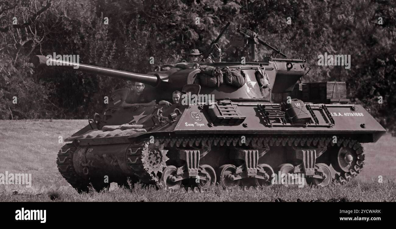 L'M18 Hellcat (ufficialmente denominato 76 mm Gun Motor Carriage M18 o M18 GMC) è un cacciacarri utilizzato dall'esercito degli Stati Uniti durante la seconda guerra mondiale Foto Stock