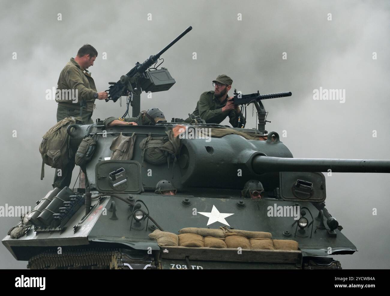 L'M18 Hellcat (ufficialmente denominato 76 mm Gun Motor Carriage M18 o M18 GMC) è un cacciacarri utilizzato dall'esercito degli Stati Uniti durante la seconda guerra mondiale Foto Stock