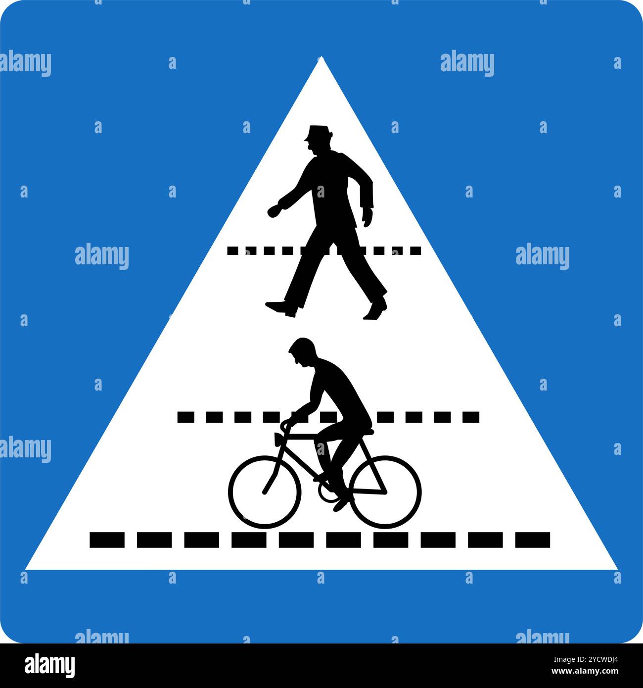 segnaletica-stradale-pedonale-e-ciclistica-immagini-vettoriali-stock