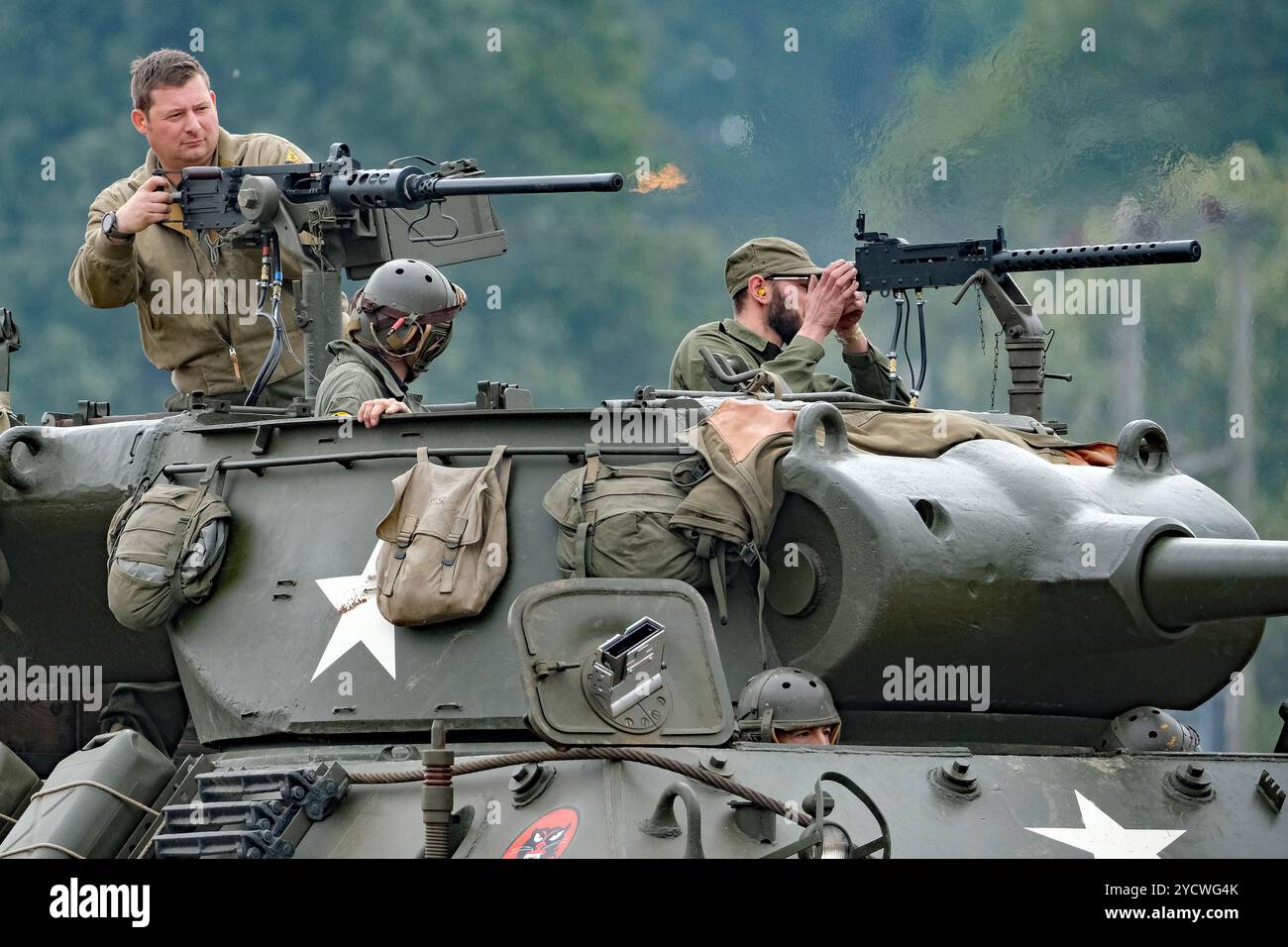L'M18 Hellcat (ufficialmente denominato 76 mm Gun Motor Carriage M18 o M18 GMC) è un cacciacarri utilizzato dall'esercito degli Stati Uniti durante la seconda guerra mondiale Foto Stock