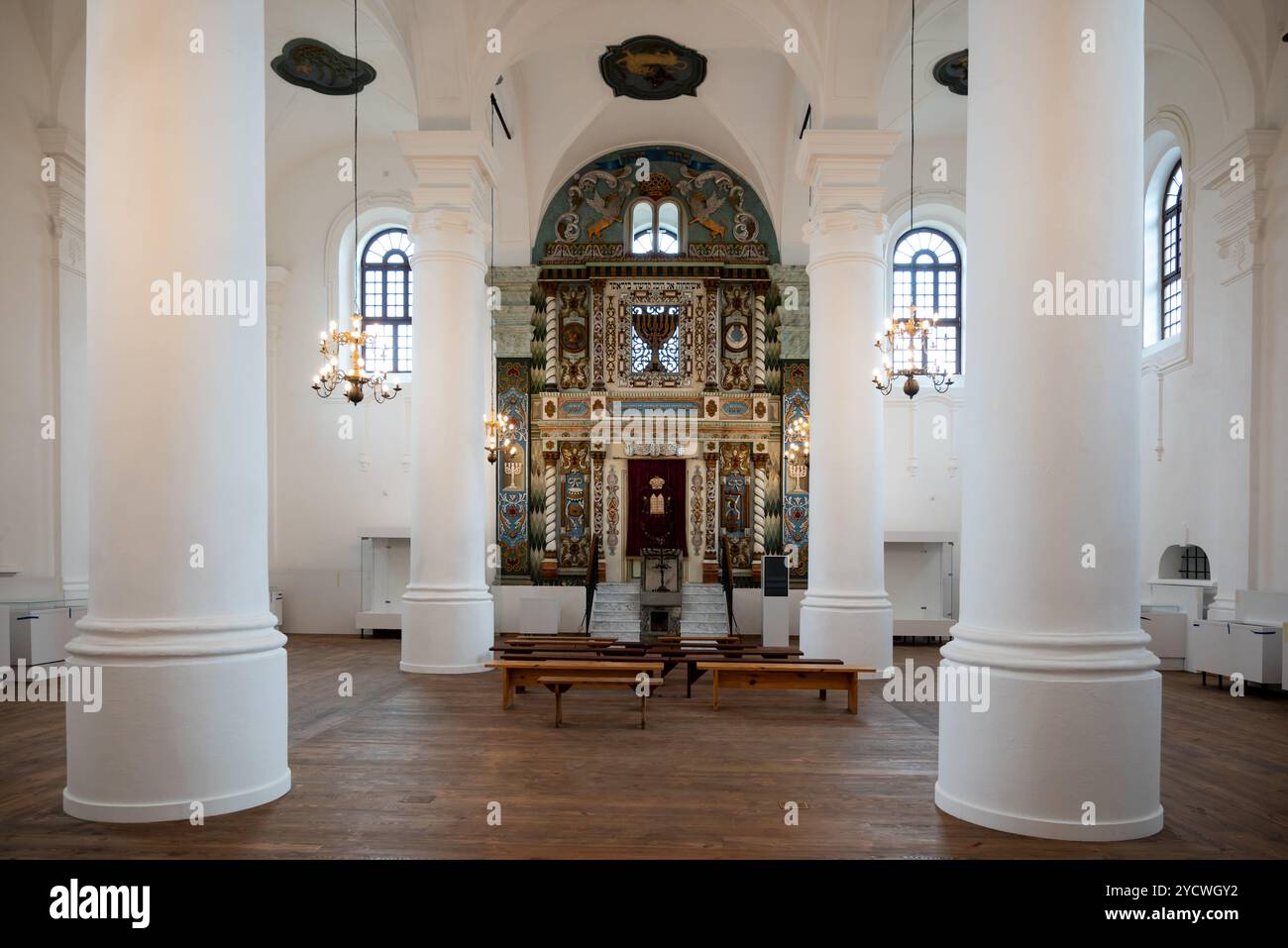 Wlodawa, Polonia, giugno 28 2023 la grande Sinagoga edificio barocco del XVIII secolo - principale tempio giudaico della città Foto Stock