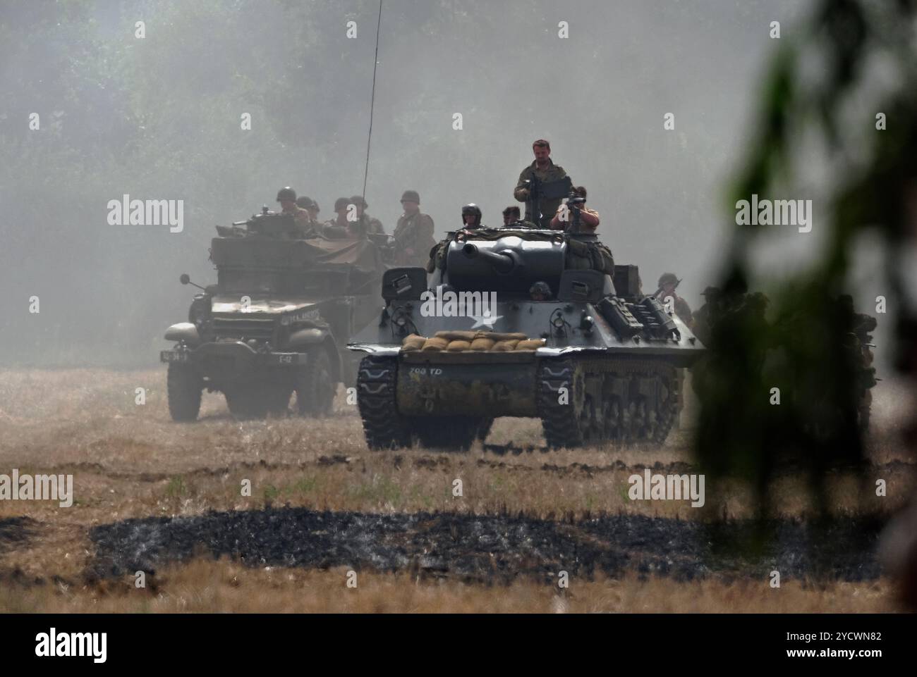 L'M18 Hellcat (ufficialmente denominato 76 mm Gun Motor Carriage M18 o M18 GMC) è un cacciacarri utilizzato dall'esercito degli Stati Uniti durante la seconda guerra mondiale Foto Stock