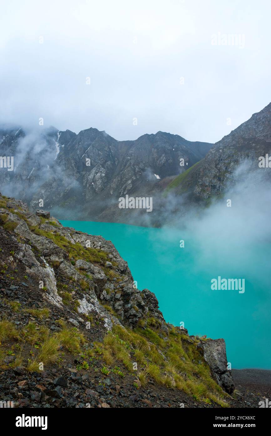 Lago Ala kul, Kirghizistan Foto Stock