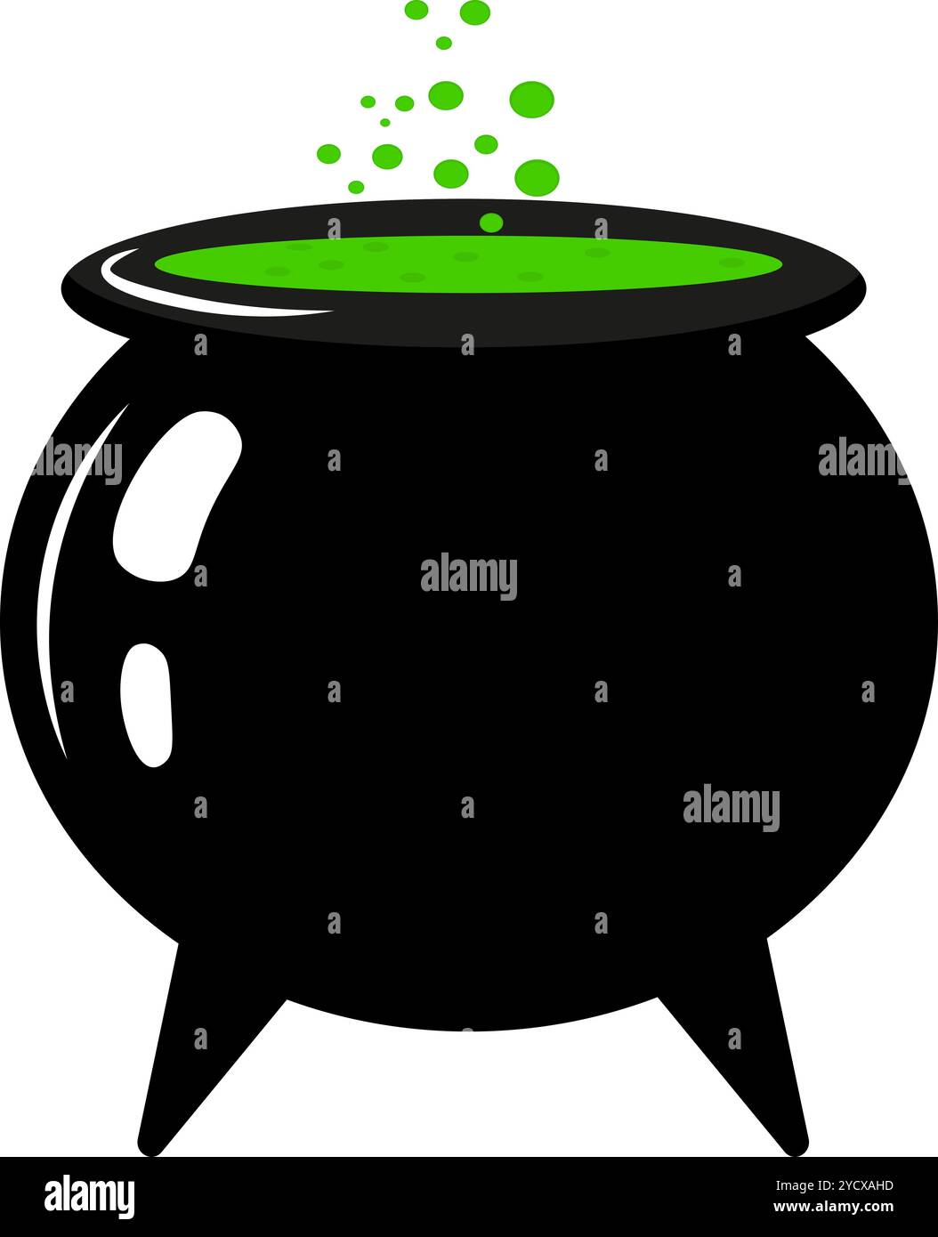 calderone delle streghe, illustrazione per sfondi e designer Foto Stock