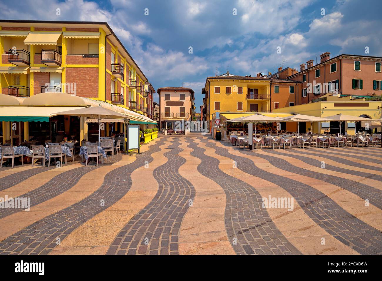 Città di Lazise vie di view Foto Stock