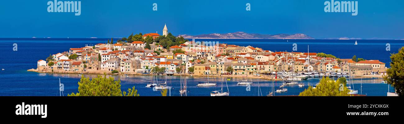 Città di Primosten vista panoramica Foto Stock