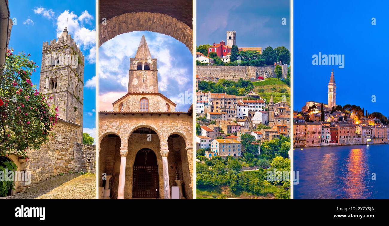Istria destinazione turistica più foto Cartoline collage Foto Stock