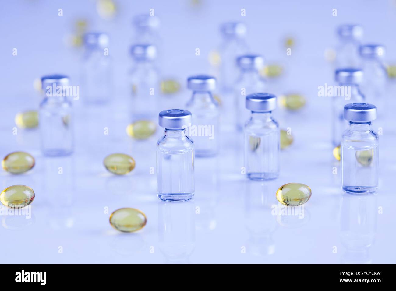 Composizione con varietà di farmaco pillole sfondo Foto Stock