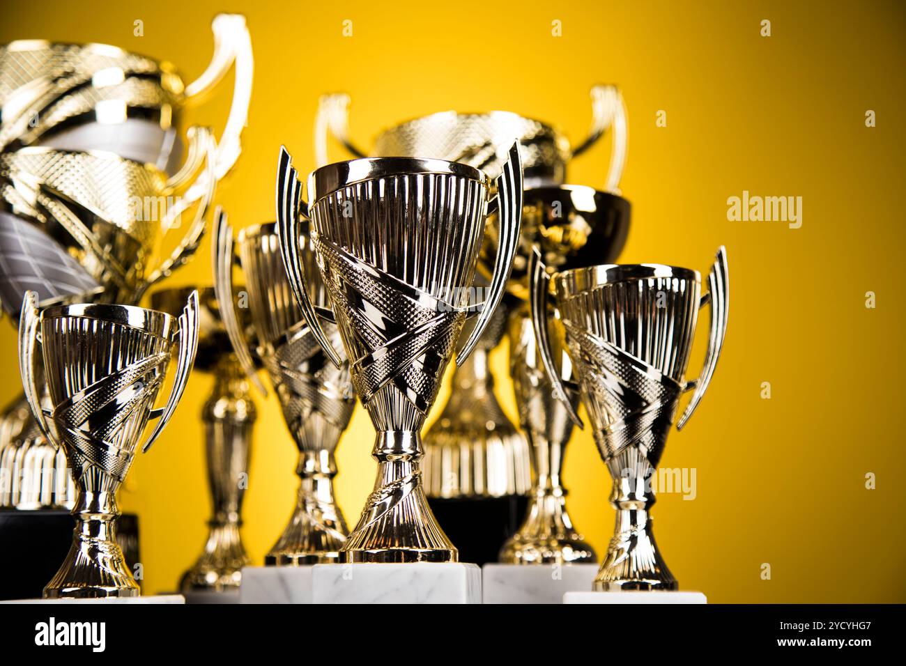 Premiato il trofeo sfondo sport Foto Stock