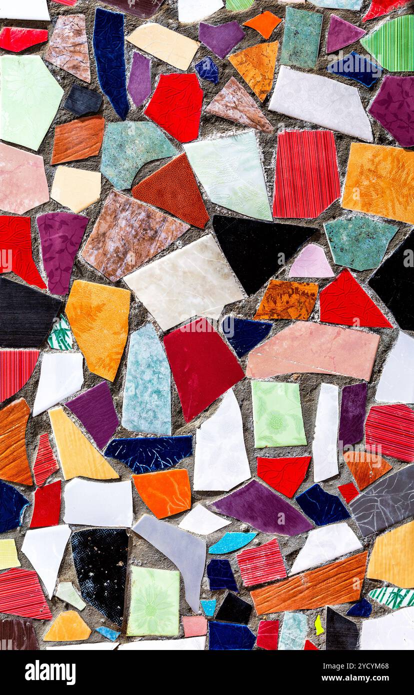 Texture a mosaico in ceramica come sfondo Foto Stock