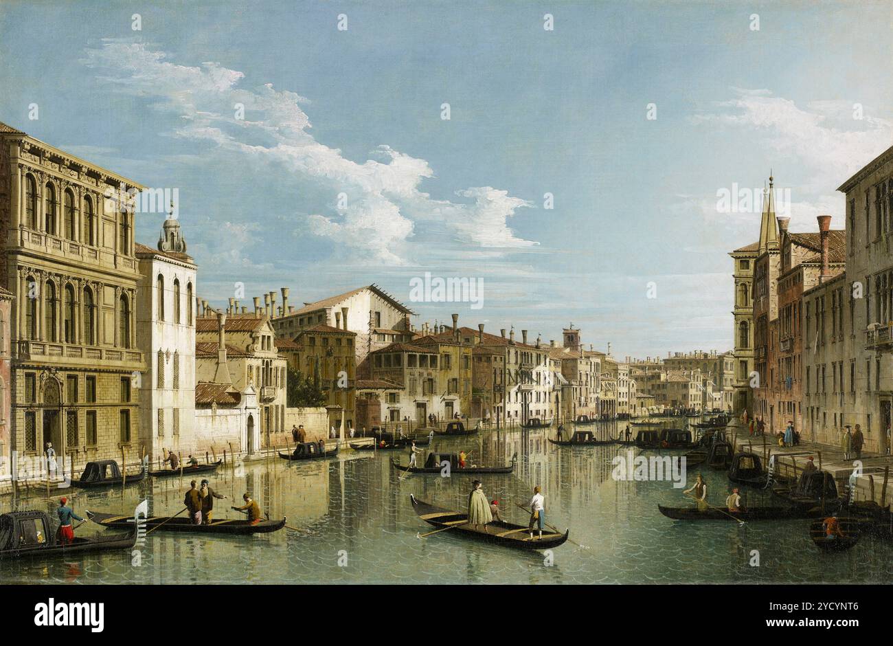 Il Canal grande di Venezia da Palazzo Flangini a campo San Marcuola. Bernardo Bellotto; precedentemente attribuito a Canaletto (Canale Giovanni Antonio). Primi anni '1740 Foto Stock