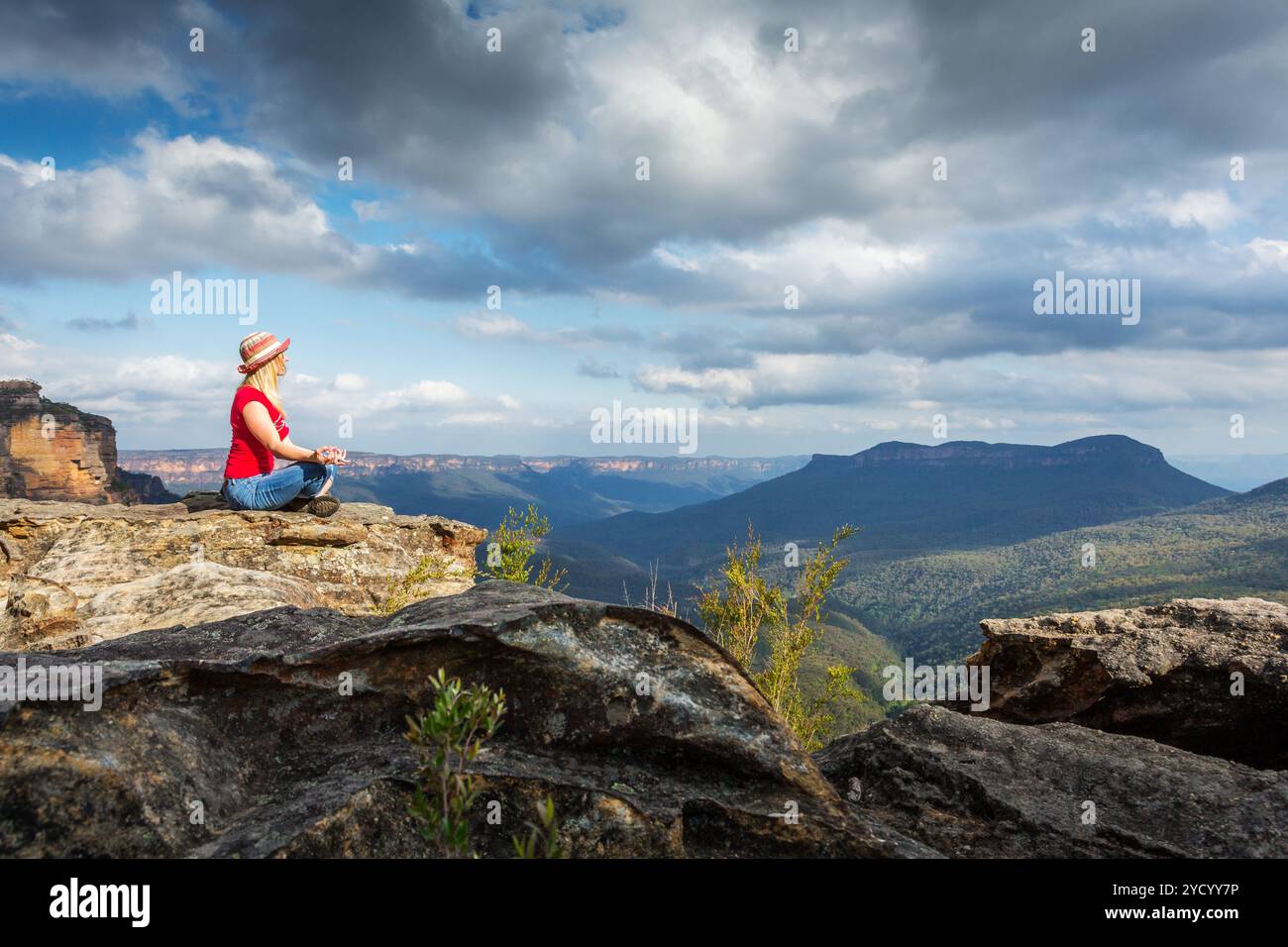 Meditazioni di montagna Foto Stock