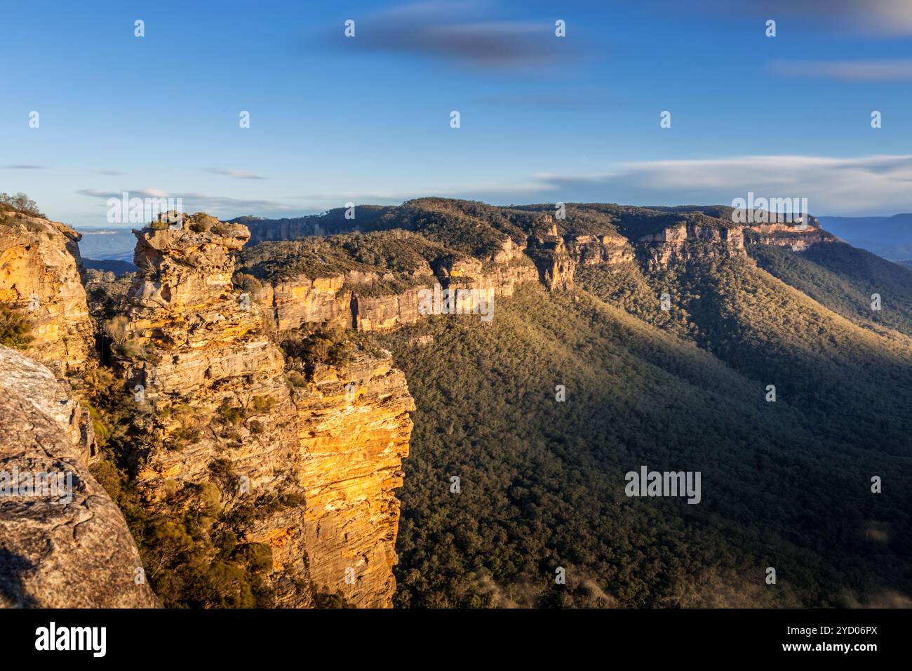 La scena australiana delle Blue Mountains di Narrowneck Foto Stock