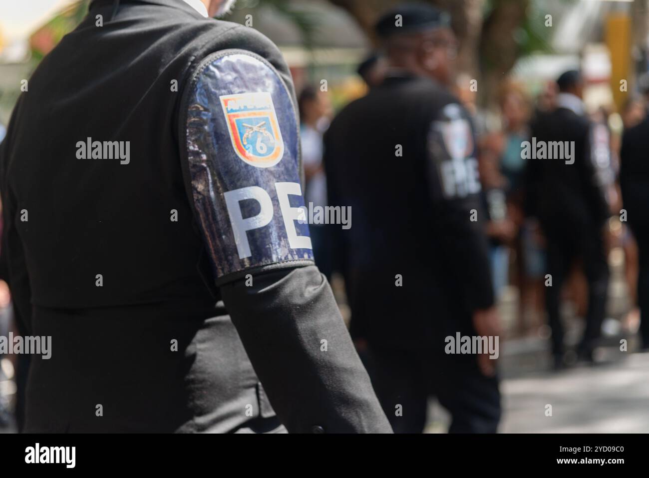 Salvador, Bahia, Brasile - 7 settembre 2024: Le truppe dell'esercito stanno marciando durante la celebrazione dell'indipendenza brasiliana nella città di Salvador, Foto Stock