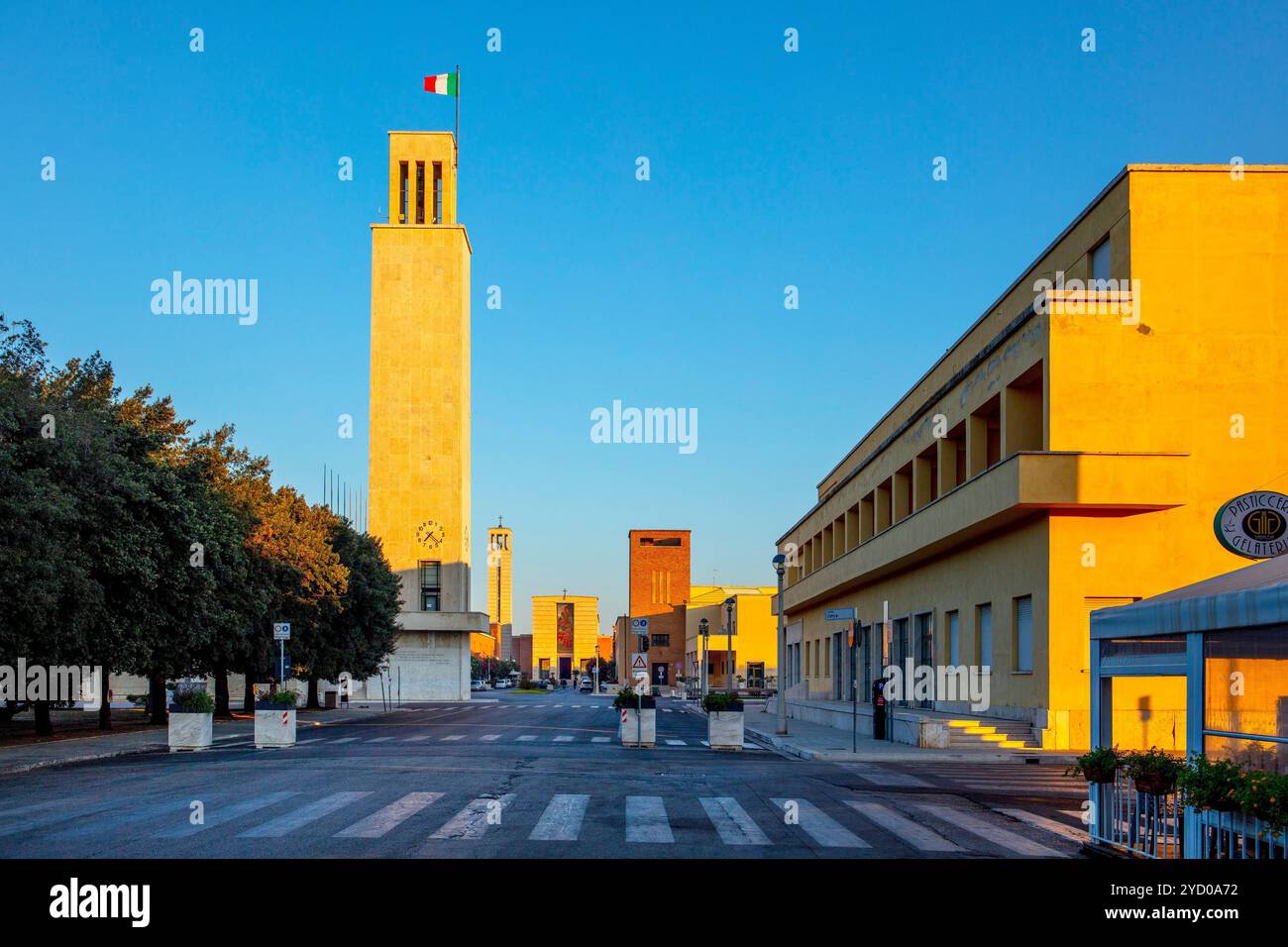 Torre Civica, Sabaudia, Latina, Lazio, Italia Foto Stock