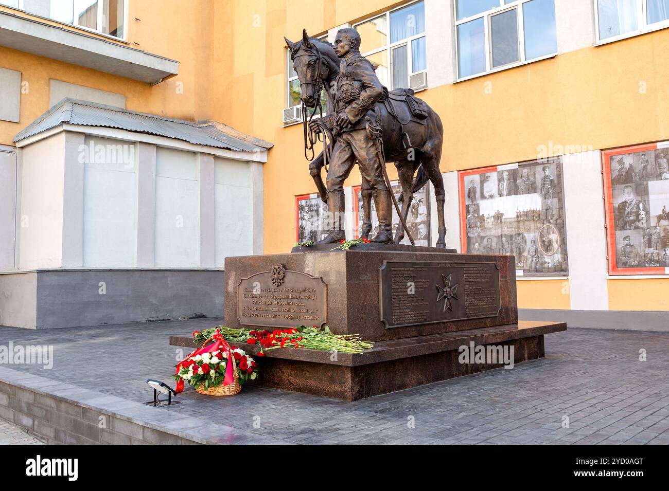 Monumento ai soldati del 5° reggimento ussari alessandrino Foto Stock