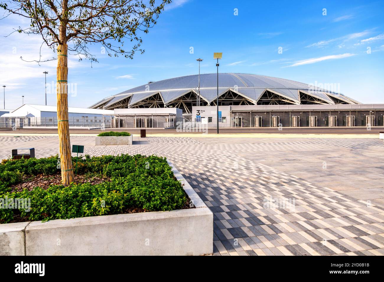 Stadio di calcio Samara Arena nelle giornate di sole Foto Stock