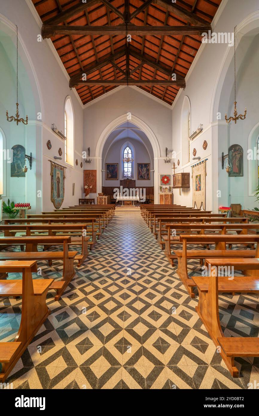 Chiesa dell'Assunta, Chiesa dell'Assunta, Torre Alfina, Virerbo, Lazio, Italia Foto Stock