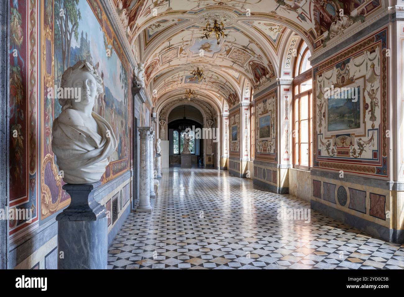 Galleria Nobiliare, Castello di Torre Alfina, Torre Alfina, Virerbo, Lazio, Italia Foto Stock