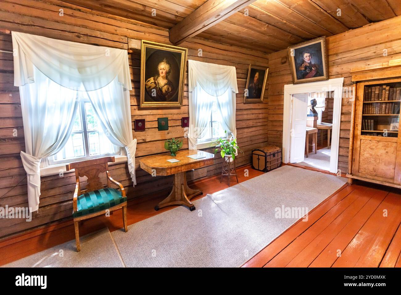 Interno del museo Alexander Suvorov nella tenuta del museo Foto Stock