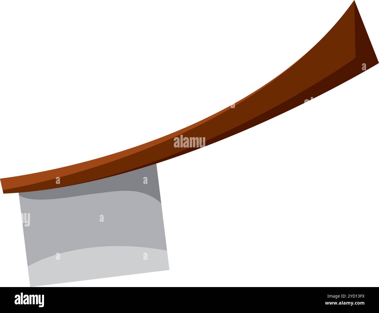 Ascia affilata con manico in legno e lama in metallo, Vector Illustrazione Vettoriale
