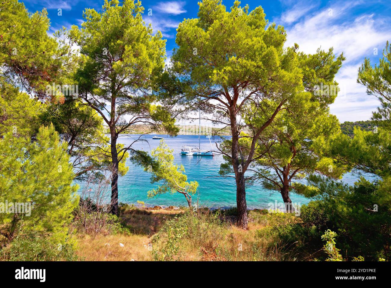 Parco naturale della baia di Telascica destinazione per la nautica da diporto dell'isola di Dugi otok Foto Stock
