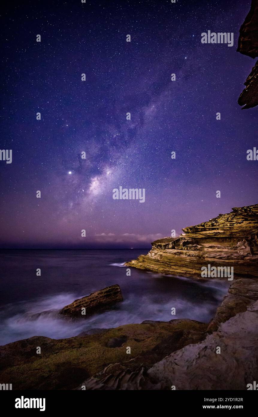 La via Lattea è la star sulla Sydney orientale in Australia Foto Stock