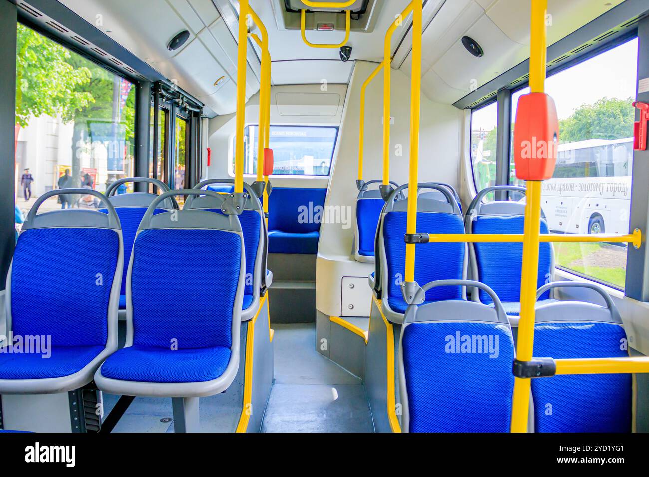Posti sull'autobus. Trasporti pubblici . Trasporto di passeggeri. Foto Stock