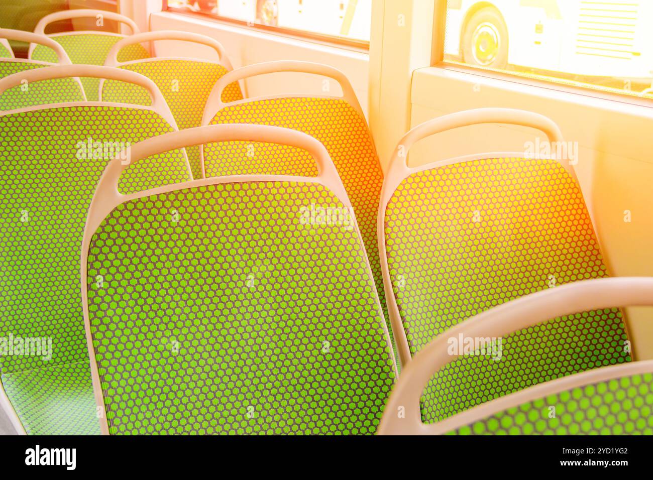 Posti sull'autobus. Trasporti pubblici . Trasporto di passeggeri. Foto Stock
