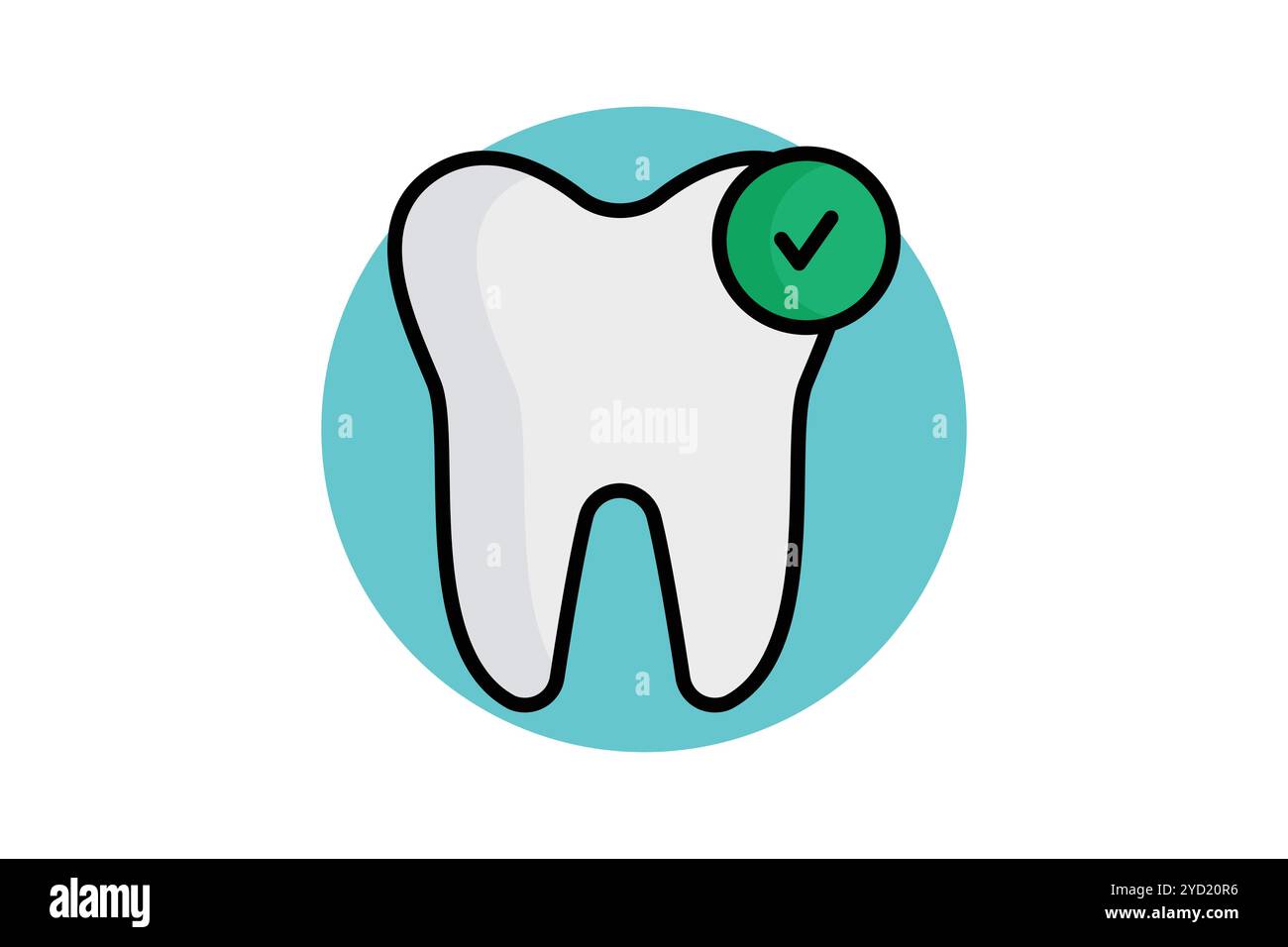 Icona dentale. stile icona contorno colorato. icona relativa al settore medico. illustrazione vettoriale degli elementi sanitari Illustrazione Vettoriale