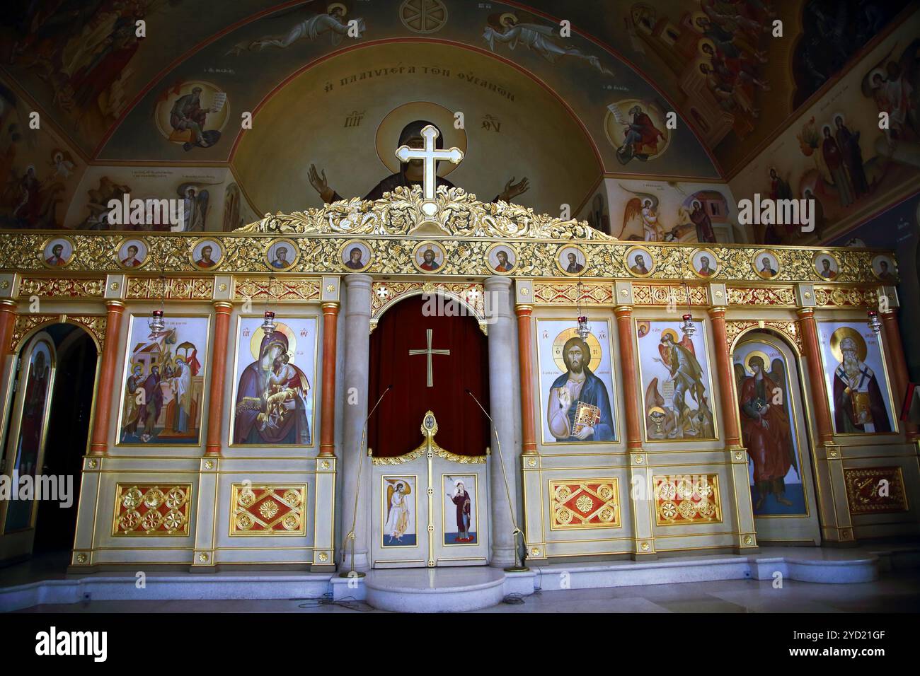 Panagia Faneromeni Chiesa greco-ortodossa Vouliagmeni Atene Grecia Iconostatis Foto Stock
