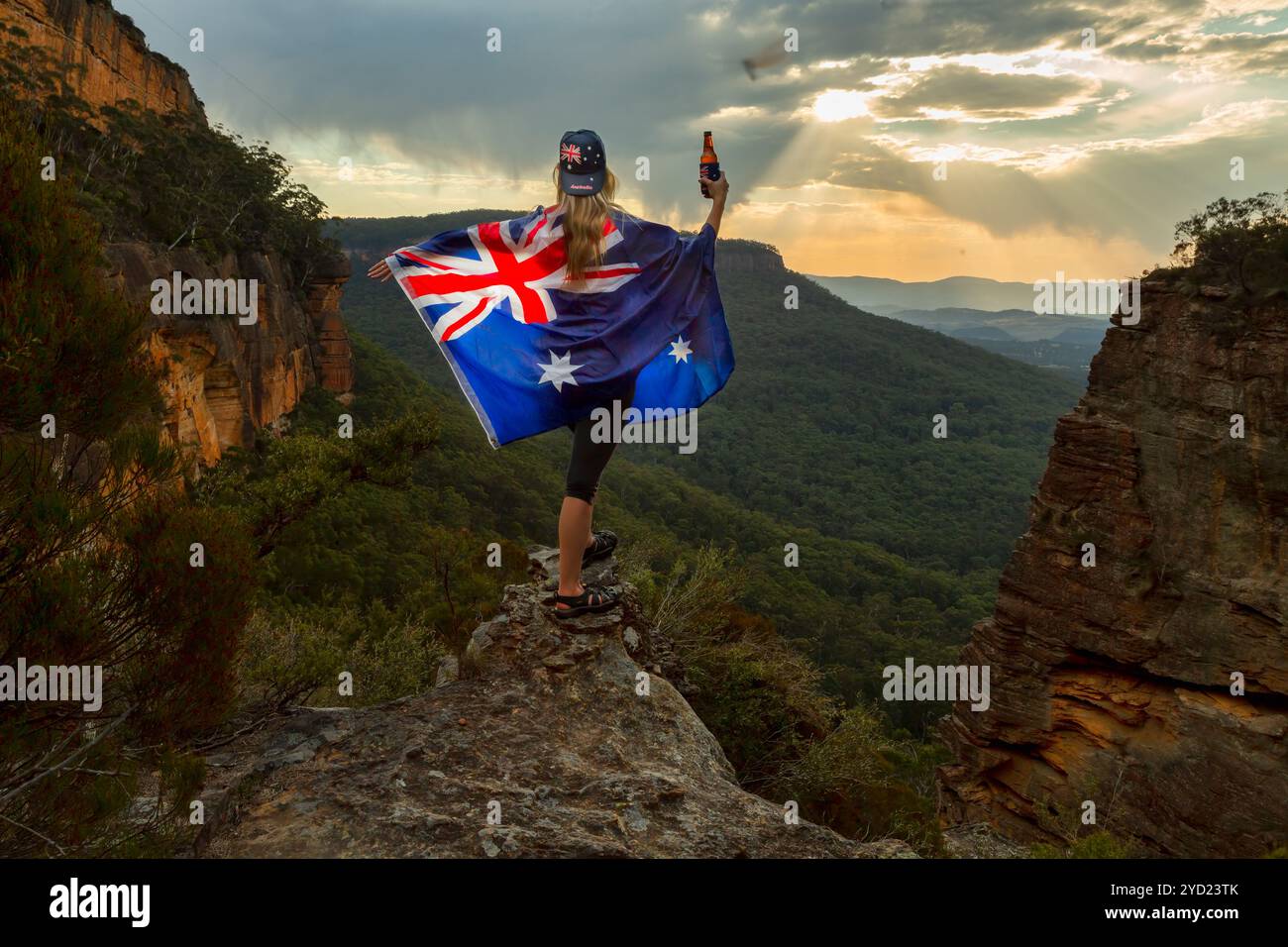 Celebra l'Australia Day Blue Mountains Foto Stock