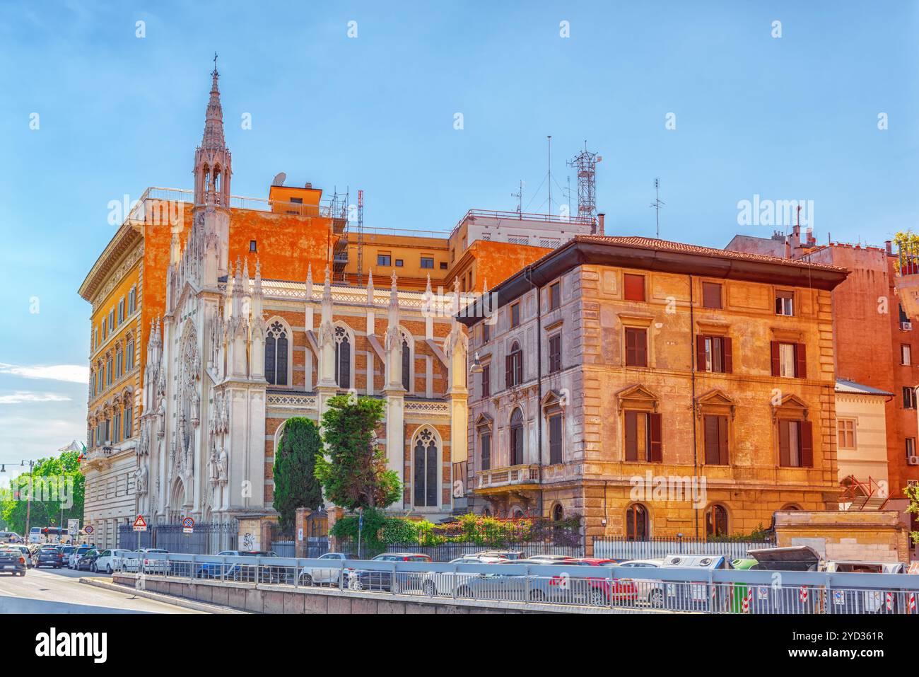 Churh Sacro Cuore di Gesù in Prati. Santo Parrocchiale del Sacro Cuore di Gesù in Prati a Roma, Italia. Foto Stock