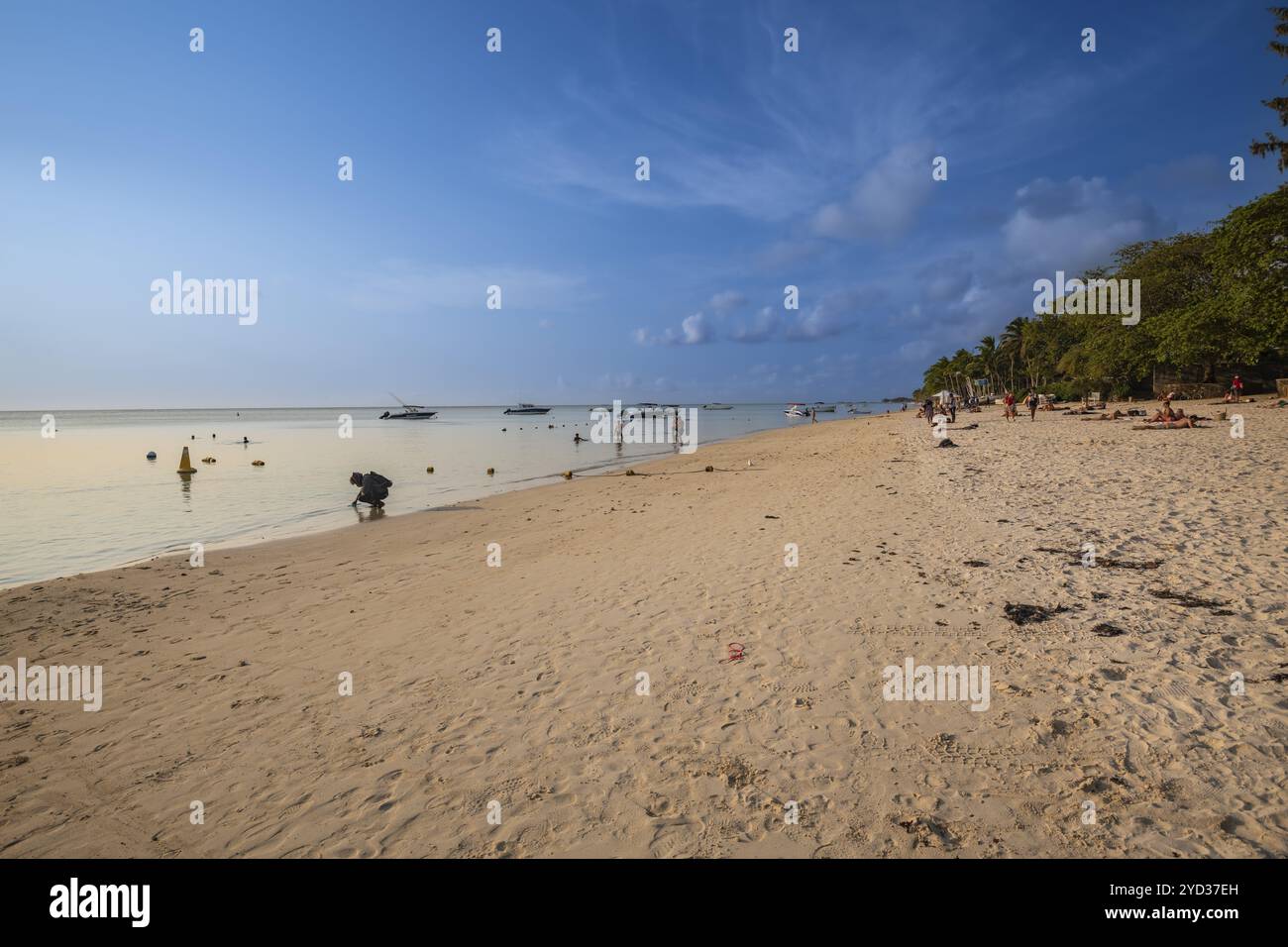 Spiaggia, Spiaggia Mont Choisy, costa settentrionale, Oceano Indiano, Isola, Mauritius, Africa Foto Stock