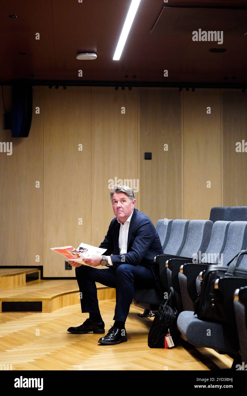 Oslo 20241025. CEO di Norwegian Geir Karlsen quando la compagnia aerea Norwegian ASA presenta i risultati per il terzo trimestre. Foto: OLE Berg-Rusten / NTB Foto Stock