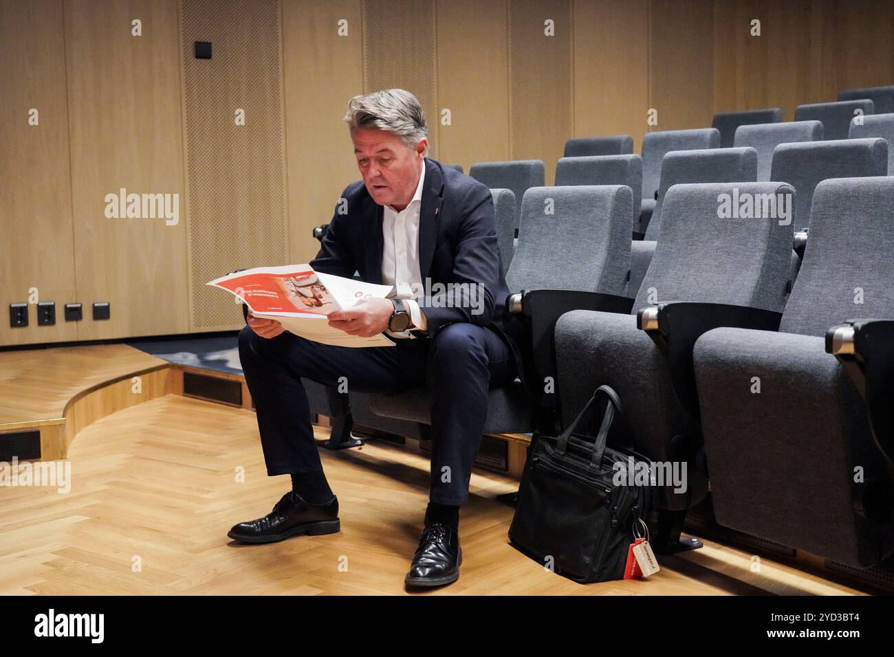 Oslo 20241025. CEO di Norwegian Geir Karlsen quando la compagnia aerea Norwegian ASA presenta i risultati per il terzo trimestre. Foto: OLE Berg-Rusten / NTB Foto Stock