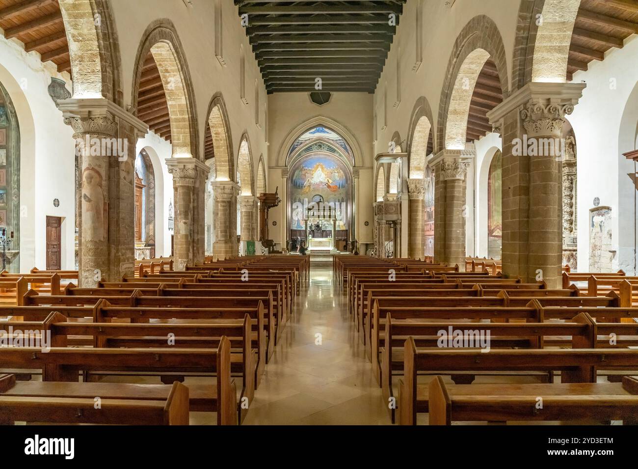 Innenraum der Kathedrale von Nardò oder Kathedralbasilika Mariä Himmelfahrt a Nardo, Puglia, Italien, Europa | Cattedrale di Nardo o Basilica Cattedra Foto Stock