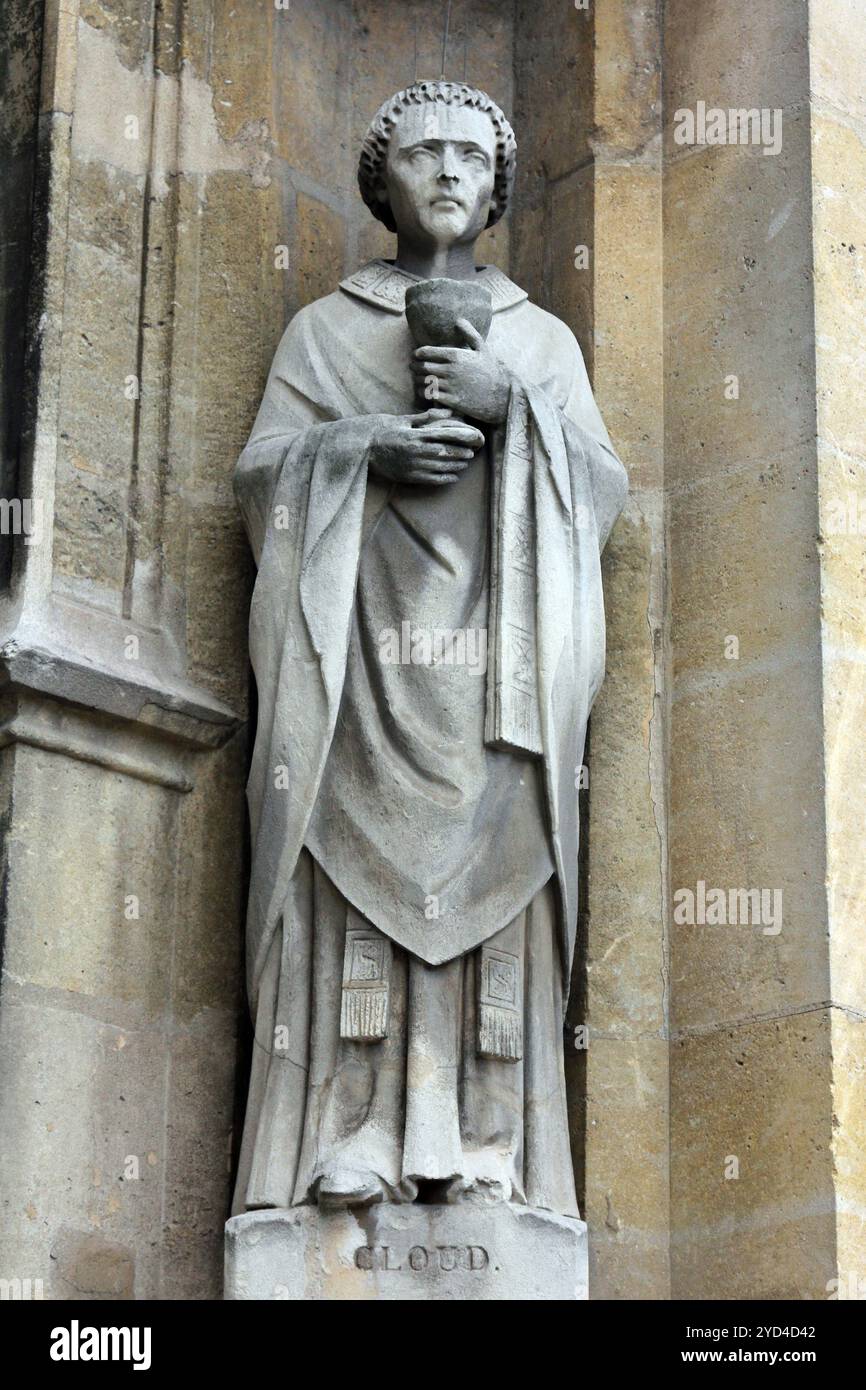 Saint Cloud statua, Saint Germain l'Auxerrois chiesa, Parigi Foto Stock