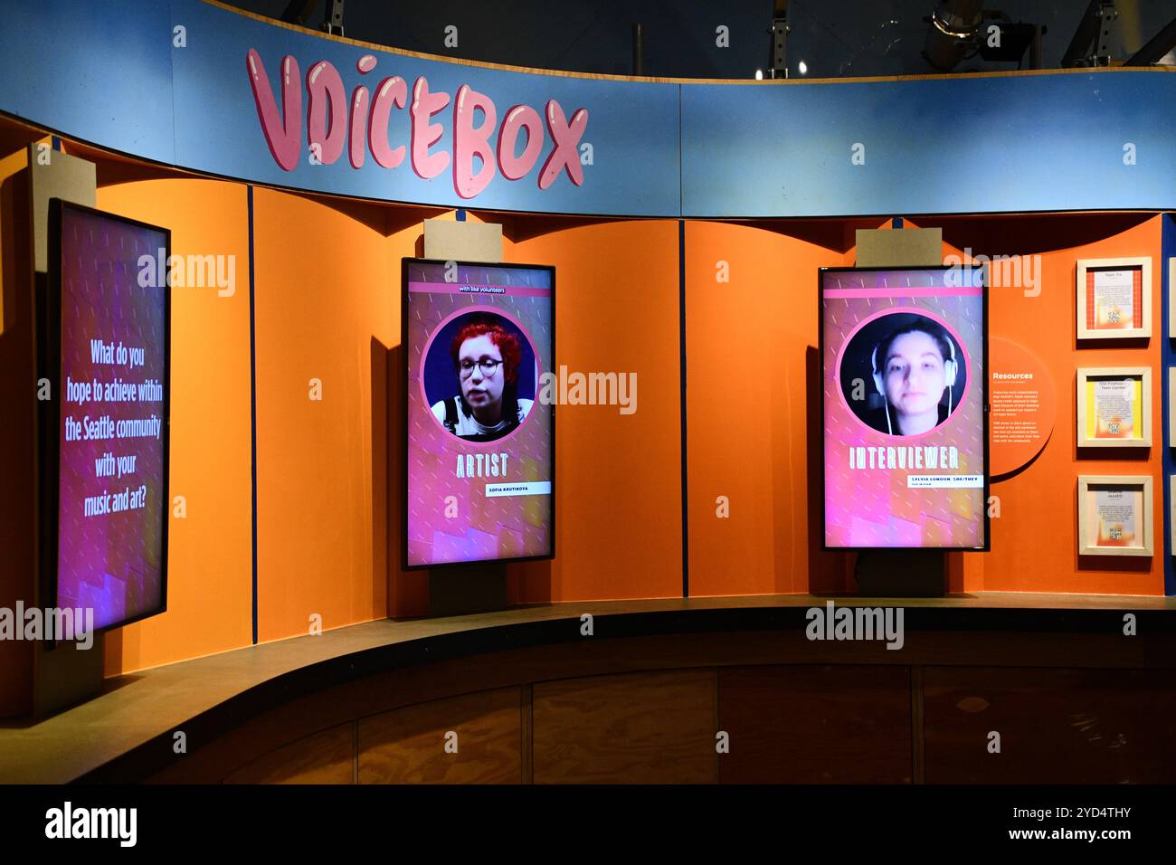 Mostra al Museum of Pop Culture di Seattle, Washington Foto Stock