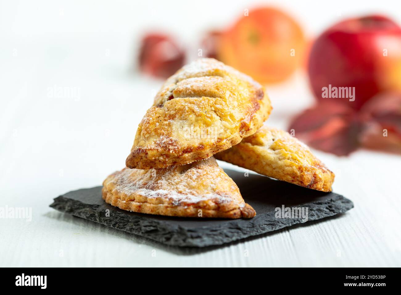 Piccole torte di mele, torta, Shortbread. Foto Stock