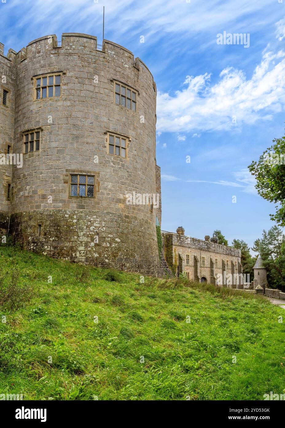 Castello di Chirk e terreni nel quartiere di Wrexham, Galles. Foto Stock