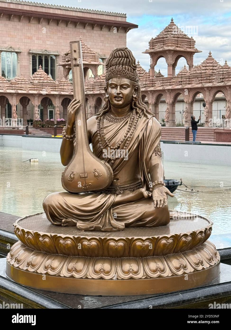 Il tempio Akshardham (BAPS Shri Swaminarayan Mandir) a Robbinsville, New Jersey Foto Stock