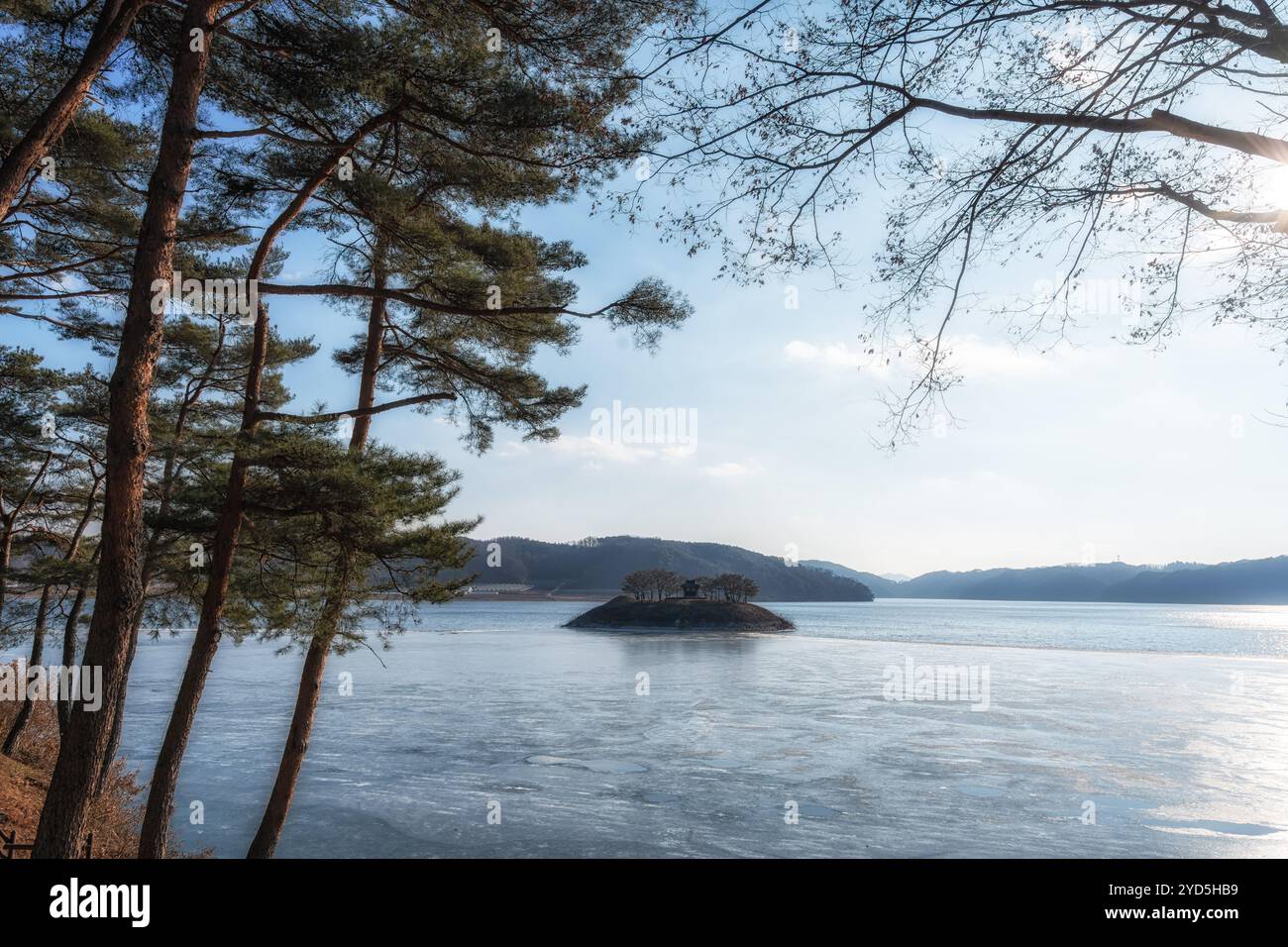 Andong Dosan Seowon Lake Shrine Foto Stock