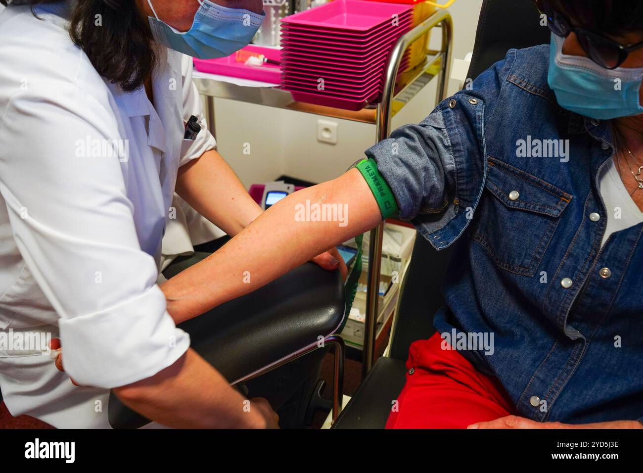 Laboratorio di analisi medica. Analisi del sangue. Foto Stock