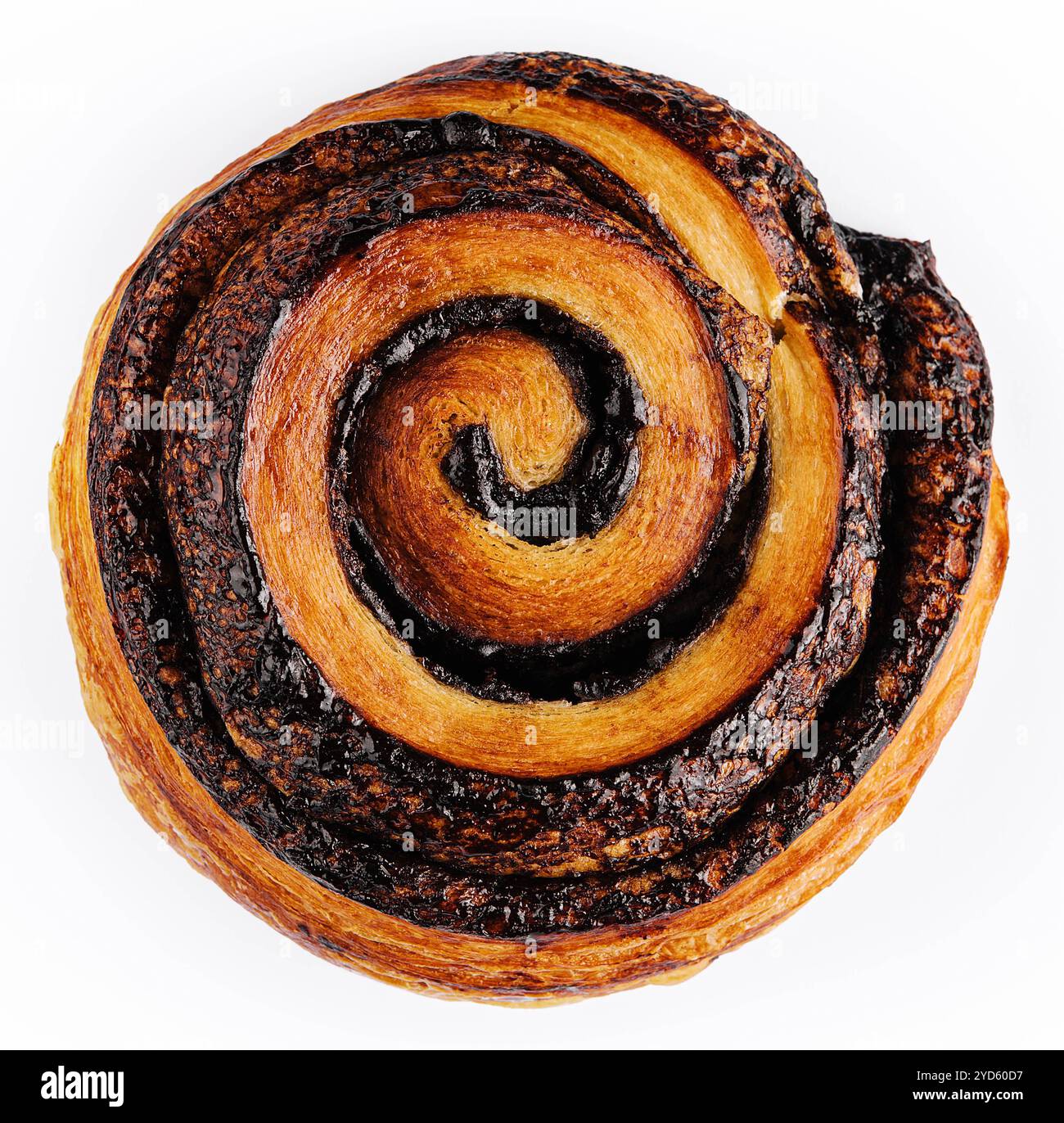 Vista dall'alto della pasticceria danese con semi di papavero Foto Stock