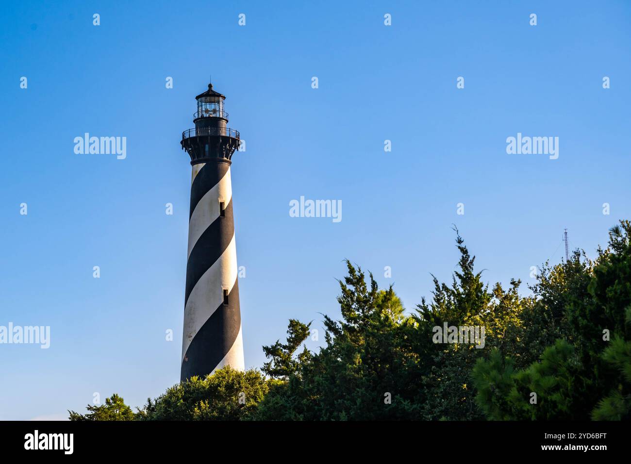 Un famoso motivo a strisce bianche e nere a Cape Hatteras, NS, North Carolina Foto Stock