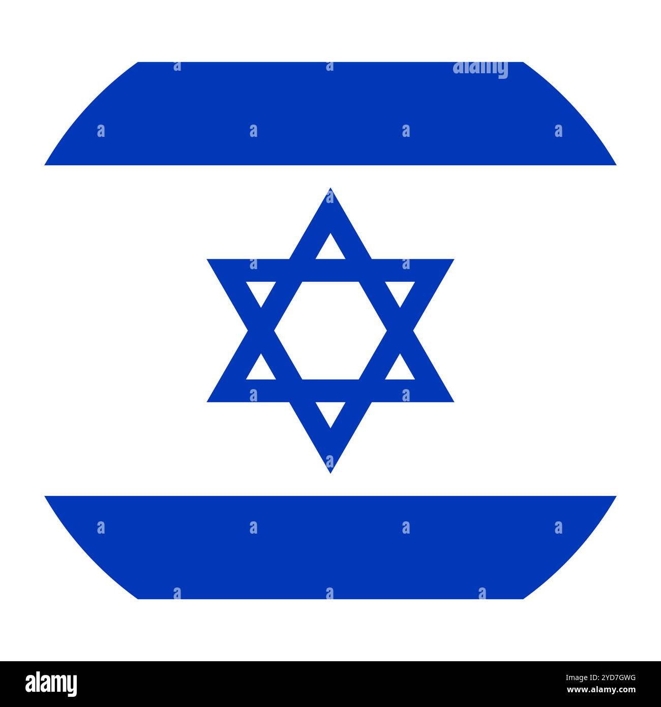 Israel Circle Flag, Circle Flag of Israel, Vector Images Illustrazione Vettoriale